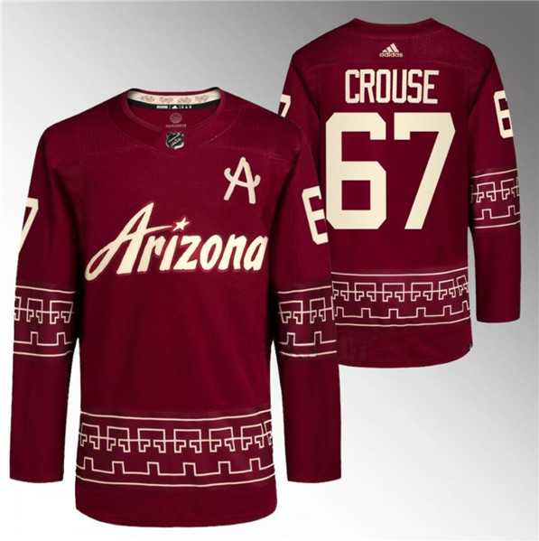 Mens Arizona Coyotes #67 Lawson Crouse Garnet Alternate Pro Jersey Dzhi